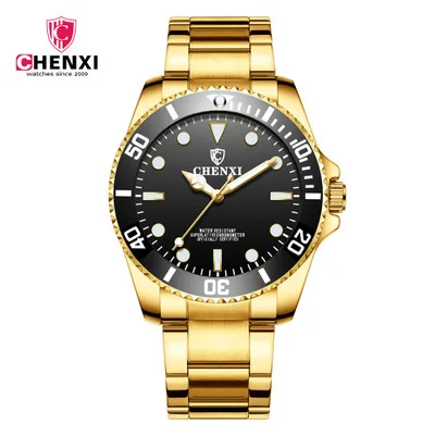 

Dawn Watch New Style Gold Watch IP Electroplated Men Waterproof Watch 085a All Gold IPG Watch