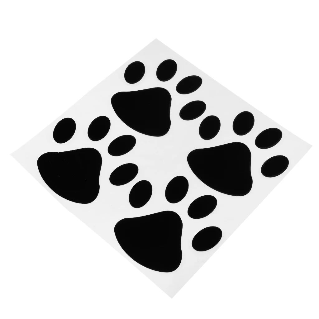Car Sticker Cool Design Paw 3D Animal Dog Cat Bear Foot Prints Footprint 3M Decal Car Stickers 3 Colors Cute Cat Bear Claw 