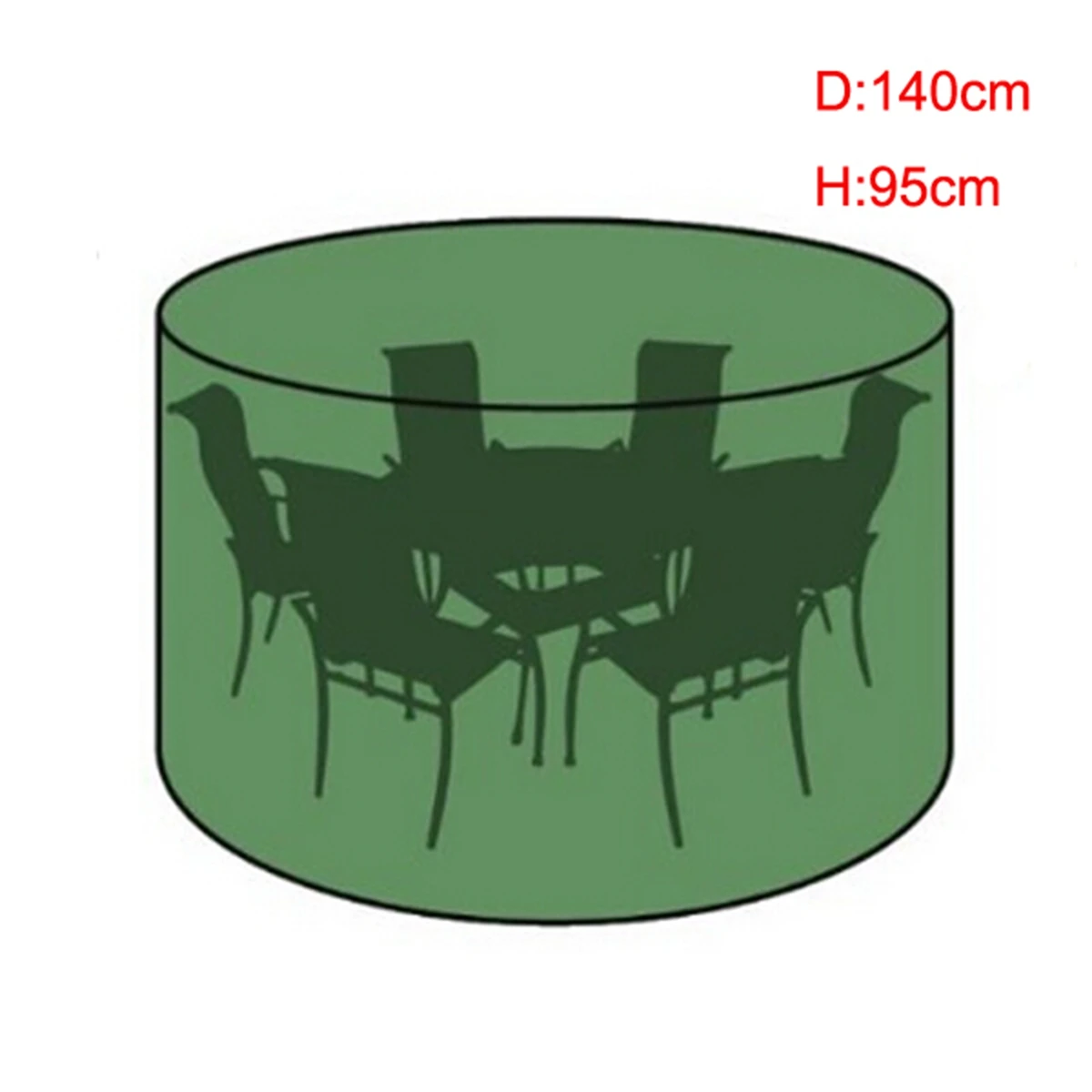95x140 см садовая Крытая/уличная мебель Водонепроницаемая дышащая круглая Пылезащитная Крышка для наружного стола укрытие зеленого цвета