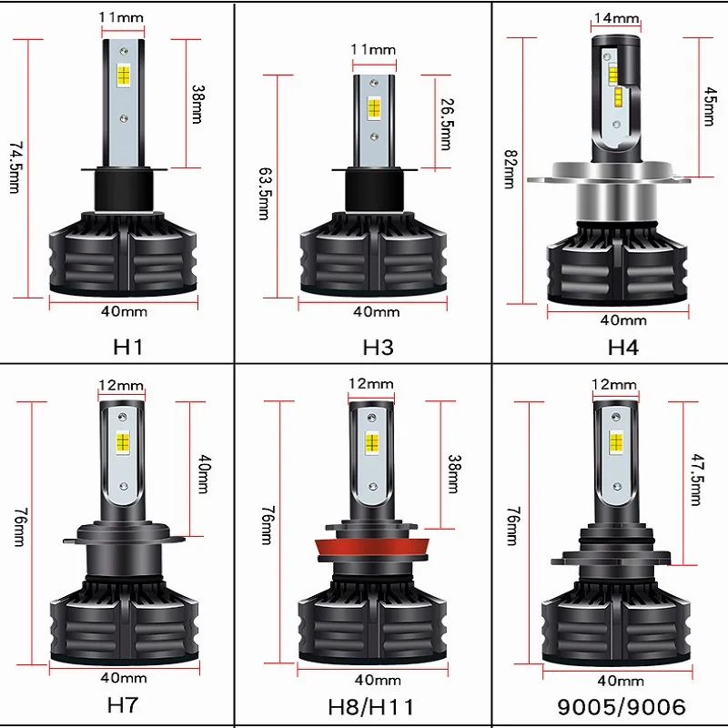 EURS светодиодный лампы для передних фар H4 светодиодный H7 T6 12V 24V 60W 10000LM противотуманная фара 3000k 4300k 6000k H11 светодиодный 9005 HB3 9006 HB4 D1 D2 D3 D4