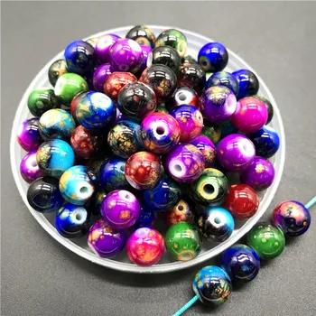 

6 8 10mm Multicolor Glass Beads For Jewelry making DIY Earrings Bracelet Necklace #EEZ07