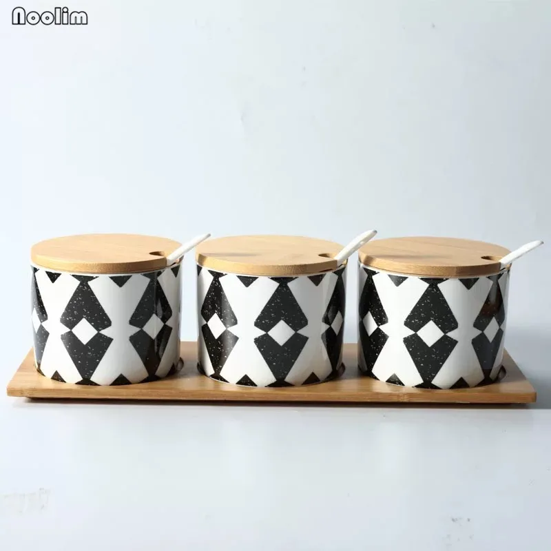 C Juego de caja de condimentos de ceramica nordica para el hogar diseno creativo de marmol botella - Цвет: C