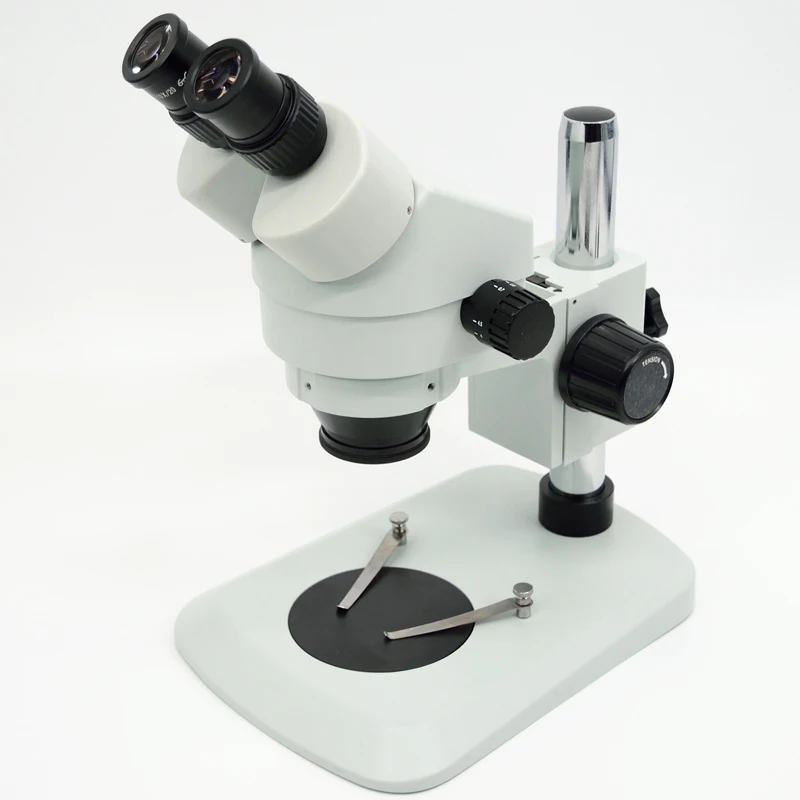 FYSCOPE 7X 45X Table Pillar Stand Zoom Magnification Binocular Stereo Microscope inspect PCB