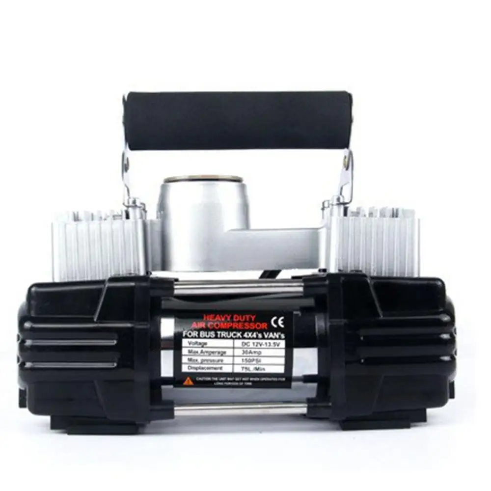 sponge handle 12V автомобильный воздушный насос с двумя параллельными полосками высокое Мощность металлический насос шины для легковых автомобилей воздушный насос автомобильный воздушный компрессор цифровых шин - Название цвета: sponge handle