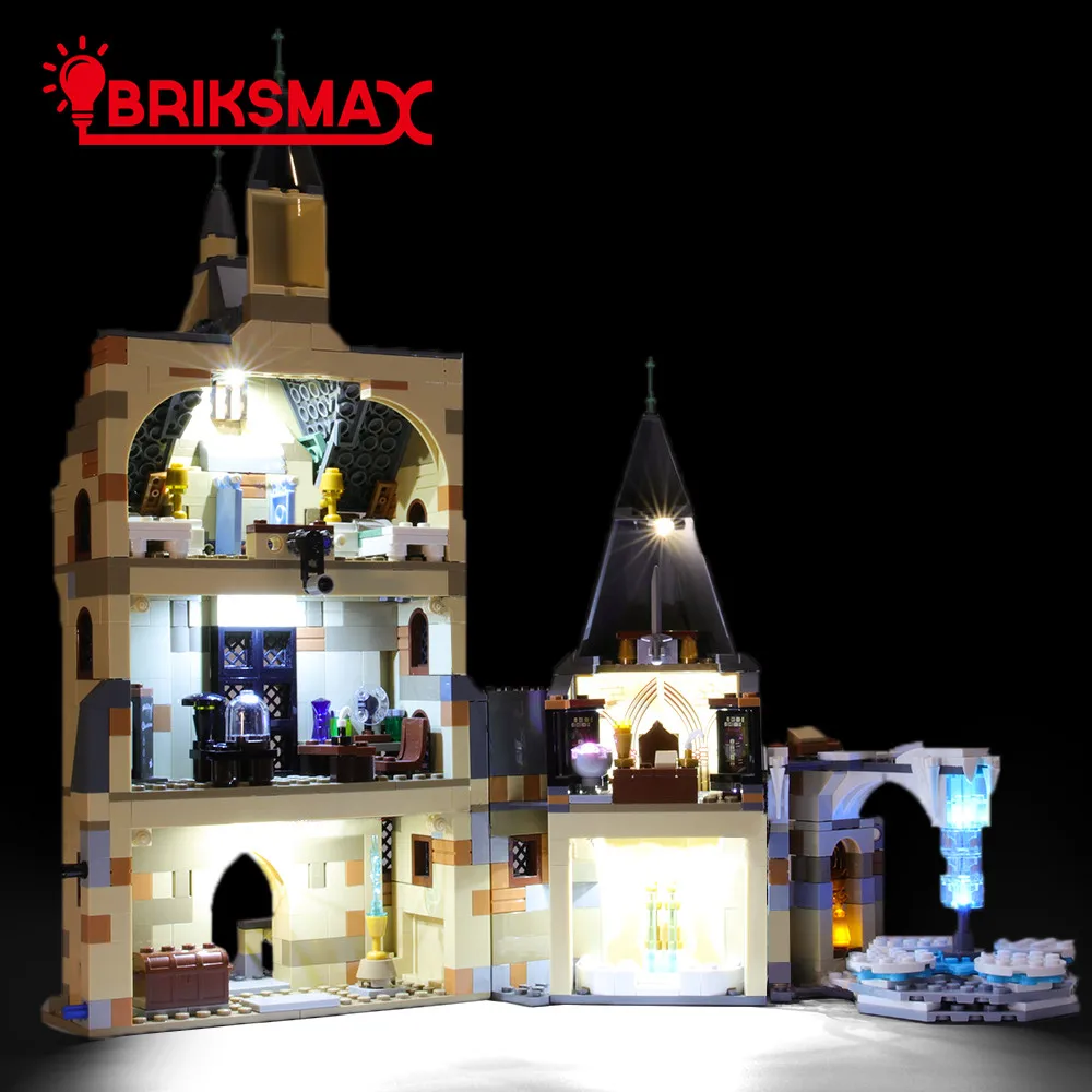 BriksMax Led Light Up Kit для Хогвартс часы башня из кубиков Модель свет набор совместим с