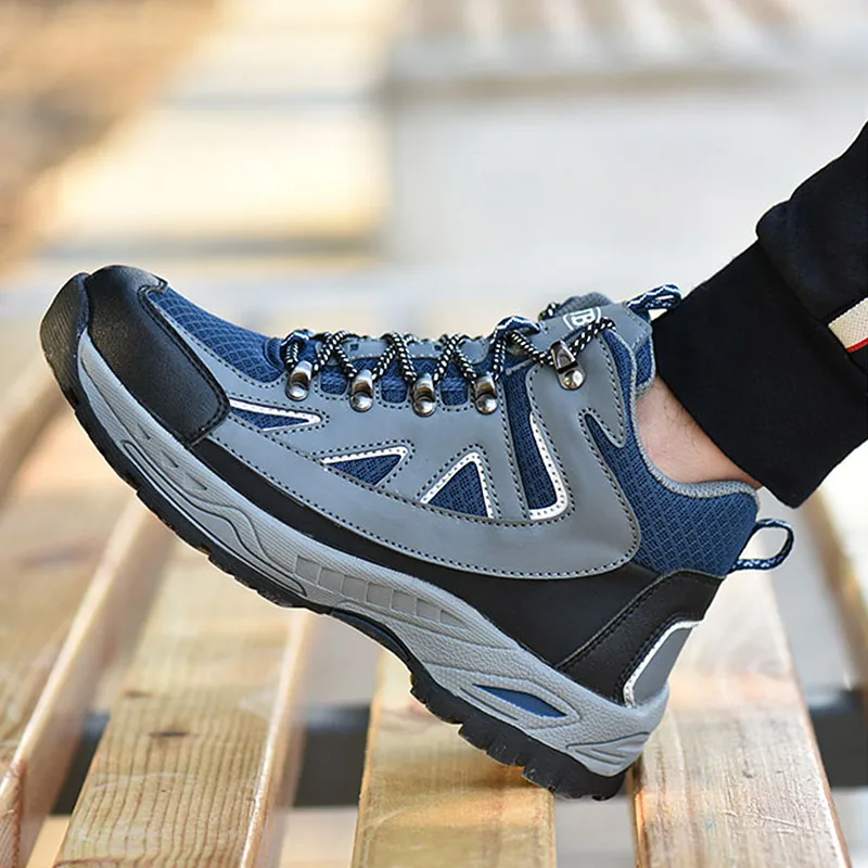 Zapatos de seguridad para el trabajo para hombre, botines con cordones,  botas de seguridad informales, tenis masculinos, 2022|Botas de seguridad y  de trabajo| - AliExpress