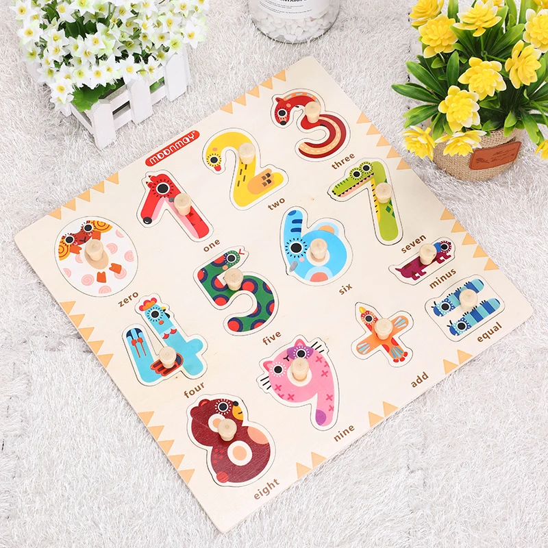 

Kids Toy Baby Wood Learning Geometric Shape Panels Hand grasping board Educational Preschool Training Montessori Materials Toys