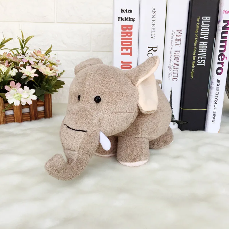 Милые игрушки, плюшевые слоны для детей, детские аппетитные Kawaii Бегемот мягкая набивная кукла животные плюшевые игрушки подарок на день рождения оптом - Цвет: Light Brown Elephant