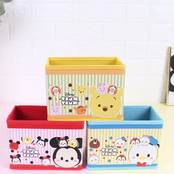 

Japanese foldable PU cloth cartoon desktop storage box student bedroom dormitory bedside storage basket storage box