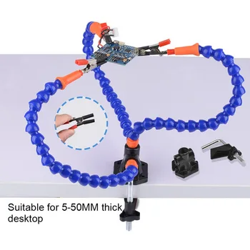 

Helping Hands Soldering Tool Third Hand 3 Flexible Arms 360 Degrees Rotated Soldering Station With Swiveling Alligator Clip