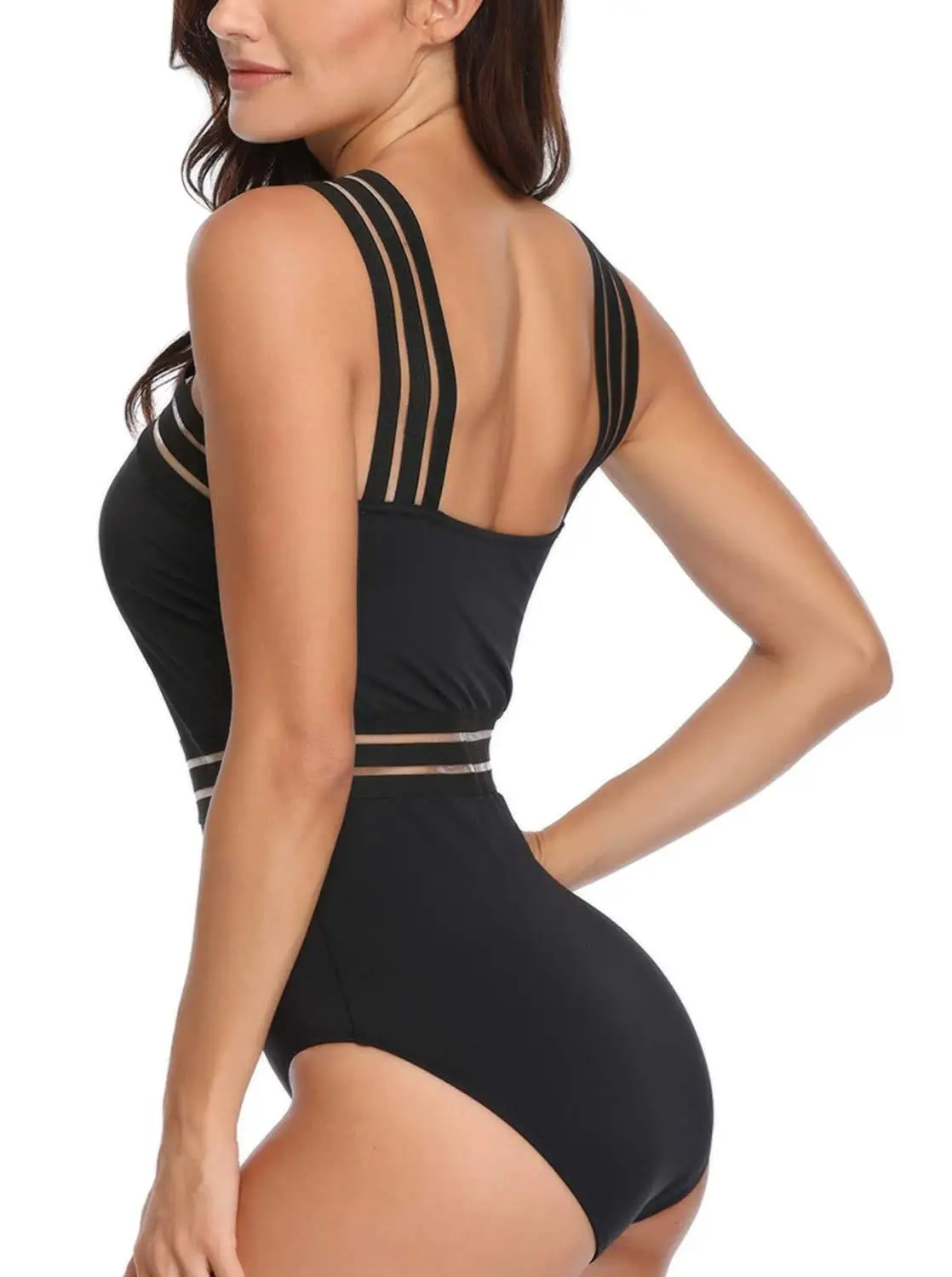 frontal mesh swimsuit