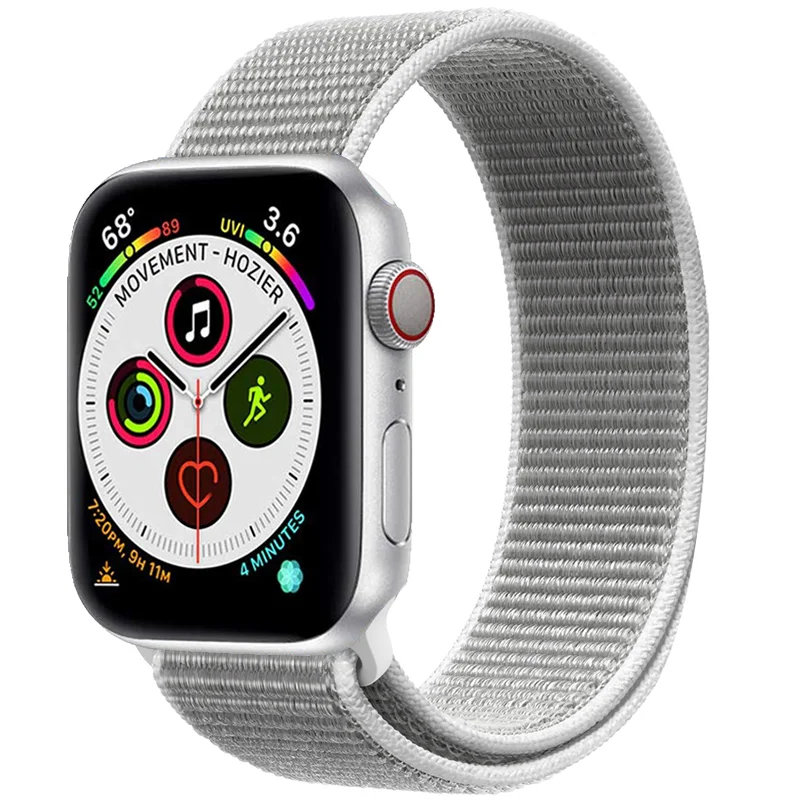 Ремешок для Apple Watch 44 мм 40 мм ремешок из нейлона iWatch Correa Series 5 4 3 2 Sport Loop 42 мм 38 мм браслет ремешок для часов аксессуары Новинка - Цвет ремешка: 6 Scashell