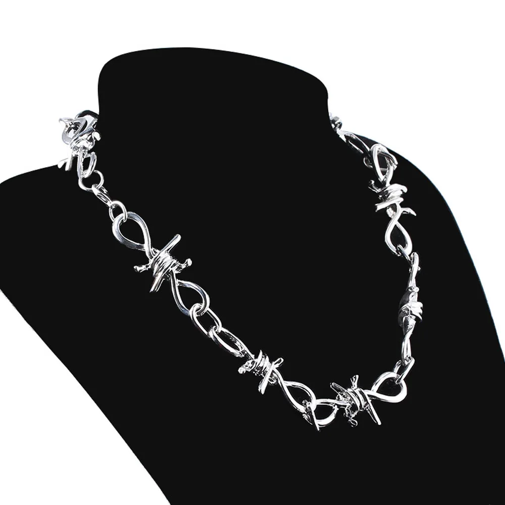 SG-Punk-Thorns-Necklace-Padlock-Barbed-Wire-Bramble-Lock-Rock-Chain-Bracelet-Oorbellen-Hip-Hop-Collar (2)