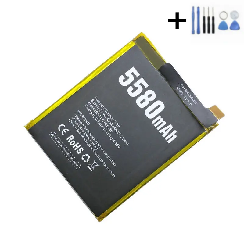 1 сменный аккумулятор 5580 мАч для Doogee S60 / Lite BAT173605580 аккумуляторы смартфонов + набор