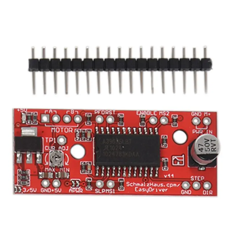 

Hot Sale 5Pcs A3967 Easy Driver Stepper Motor Driver V4.4+Pin Header For Arduino