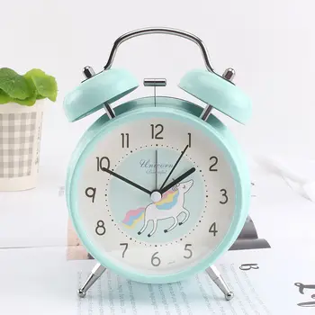 

Cute Unicorn Alarm Clock Lovely Children Desk Table Clock Student New Year Christmas Gift