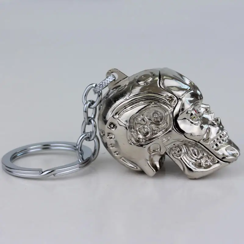 Vintage Charm Terminator Skull Head Keychain Men Women Fashion Pendant keyring Jewelry Car Key Accessories skull keychain