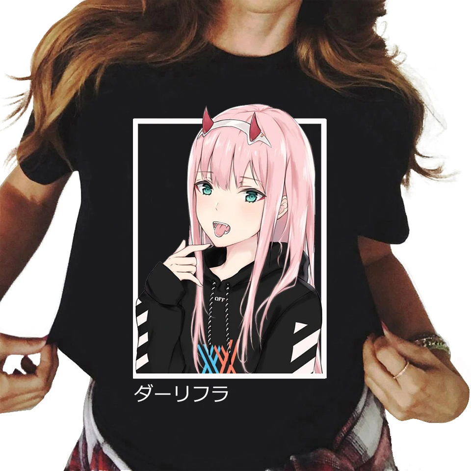 Camiseta de Anime japonés de gran tamaño, blusas de moda para mujer, Top para mujer, ropa para mujer, camisetas manga corta con estampado de dibujos animados Harajuku Unisex|Camisetas| - AliExpress