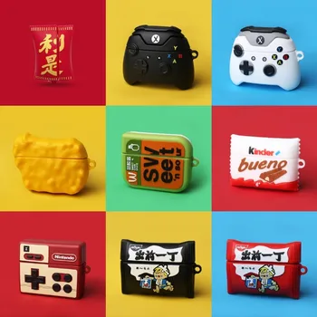 

3D Cartoon KINDER chocolate camera silicone Case For airpods pro 3 Air pods 2 1 cover Wireless charging Bluetooth X-Box handle