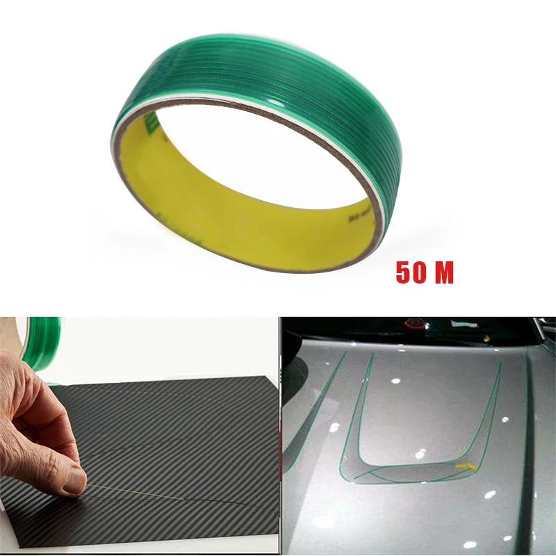 50M Vinyl Wrap Car Stickers Knifeless Tape Design Line Car Film Wrapping Cutting Tape Knife Car Styling Tool Accessories