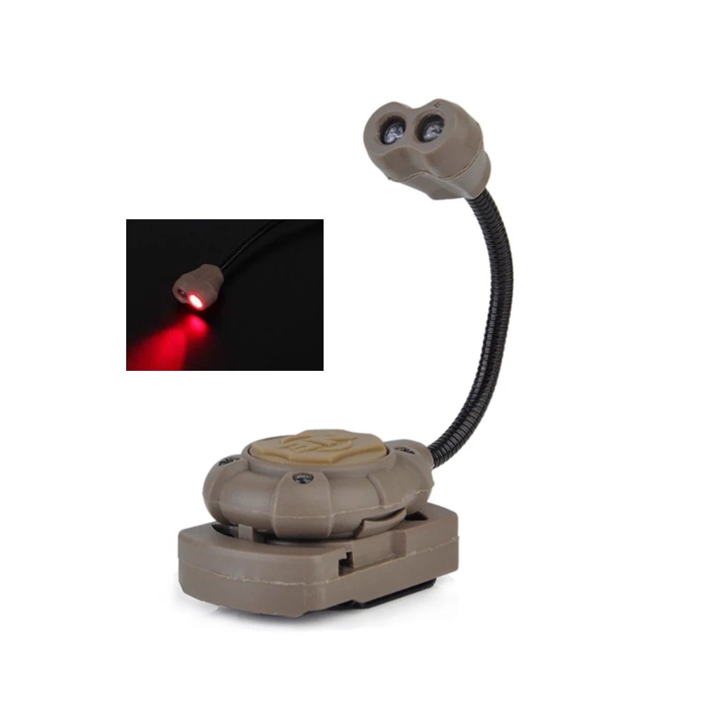 DE-Red Light WADSN страйкбол Tatical Princeton Tec MPLS2 шлем флэш-светильник Led зеленый/красный с инфракрасный шлем светильник для военных - Цвет: DE-Red Light