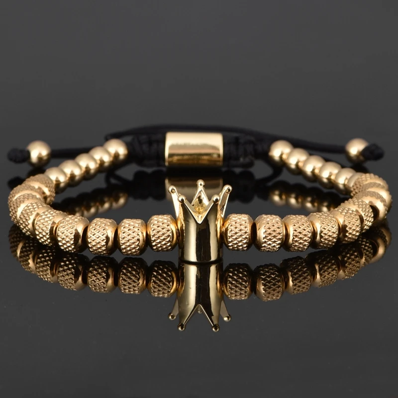 316L Stainless Steel Bracelet Banlge Titanium Steel Gold Color Adjust Size Men Jewelry Gift Luxury Crown Men Bracelet bracelet jewelry