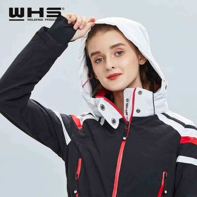 WHS новые женские уличные лыжные куртки ветрозащитные женские теплые пальто женская зимняя куртка Горячая Распродажа Лыжная куртка одежда женская теплая куртка