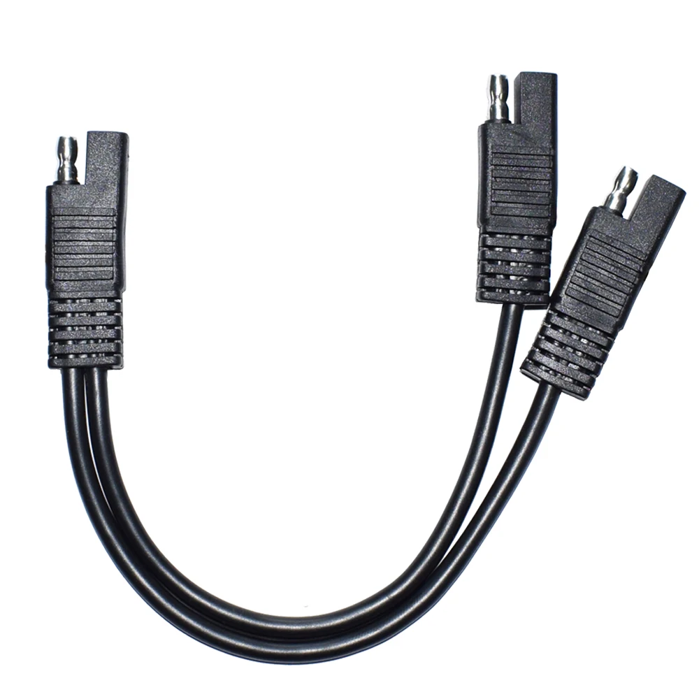 

18AWG 10inch SAE Y Splitter 1 to 2 SAE Connector Quick Release Disconnect DC Power Car Solar Charging Extension Automotive Cable