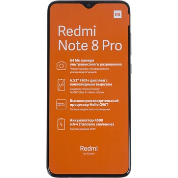 

Smartphone XIAOMI Redmi Note 8 Pro 6/128 GB, gray mineral