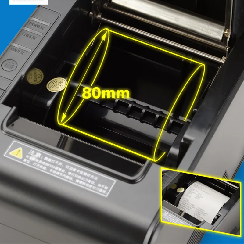 80 мм Термальный чековый принтер для куриных чеков с usb-портом и сетевым портом и портом для кассового ящика и автоматическим резаком
