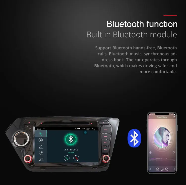 Clearance TOPBSNA Android 9.0 2 Din Car DVD Player For Kia k2 RIO 2010-2015 Car Multimedia player GPS Navigation DVD Stereo Audio WIFI RDS 6