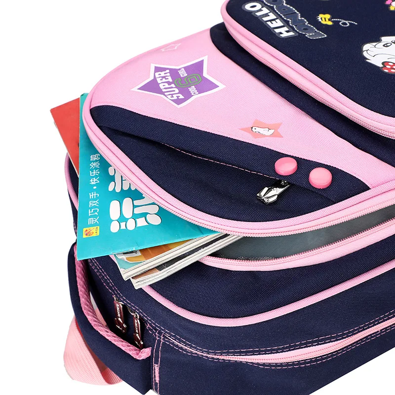 Trolley Bag Women's Young STUDENT'S Children 2-3-6 Grade Boy Six-Wheeled Waterproof Hand Push-Pull Luggage with Wheels 5