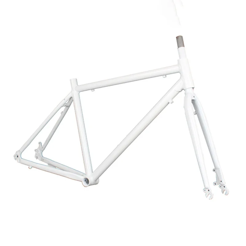 Bicycle Frame 700C Road Bike Frame 6061 Aluminum Alloy High Carbon Steel Front Fork Variable Speed Gravel Bicycle Middle Tube Height 19 Inch