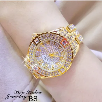 

Quartz Women Watches Fashion Casual Ladies Watch Female Gold Full Elegant Diamond Relogio Feminino Clock Women Bayan Saat