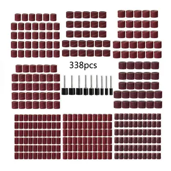 

338 pcs/set Sanding Drum Abrasive 3/8 1/4" 1/2" Drill Chuck Sander Rotary Tools Drill Chuck Sander Tools Kit
