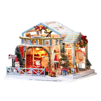 

Assembled Christmas Dollhouse Wooden Cottage House Gift 2020 New