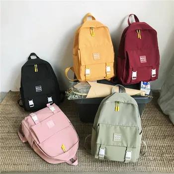 

Oxford Women Backpack Solid Color Mochilas Female Shoulder Bag For Teenage Girl College School Bagpack Harajuku Travel Backpacks