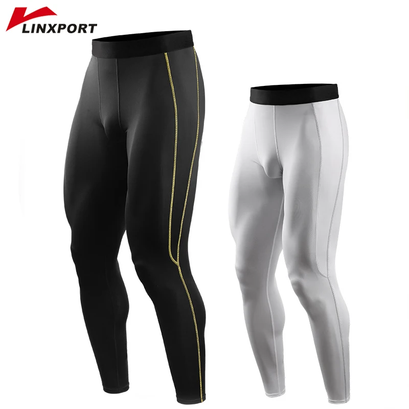 Для мужчин сжатия Спорт брюки бег колготки Fit основа сухого Слои Фитнес Брюки Спортивная Бодибилдинг узкие