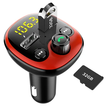 

3.1A Dual USB Port Car Charger Wireless Hands-free Radio Receiver MP3 Player Support BT music/TF card/U disk playback