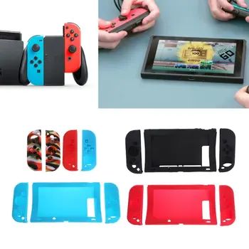 

For Nintendo Switch Anti-slip Silicone Host Rubber Case Cover Skin Protective B85B