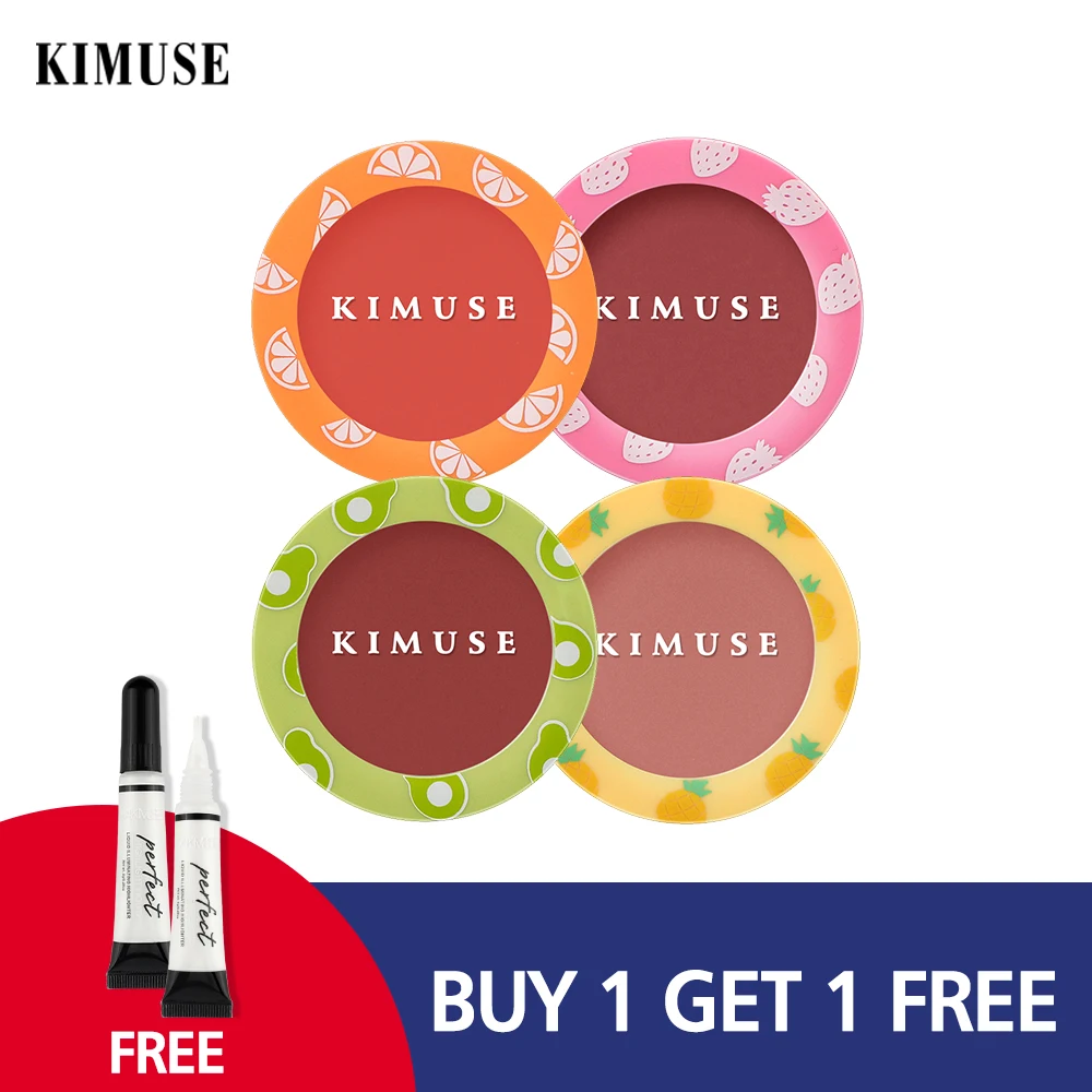 

KIMUSE 2 IN1 Matte Blush Lipstick Cream Eyeshadow Cheek Rouge Face Contour Waterproof long-lasting Blusher Face Makeup Cosmetics