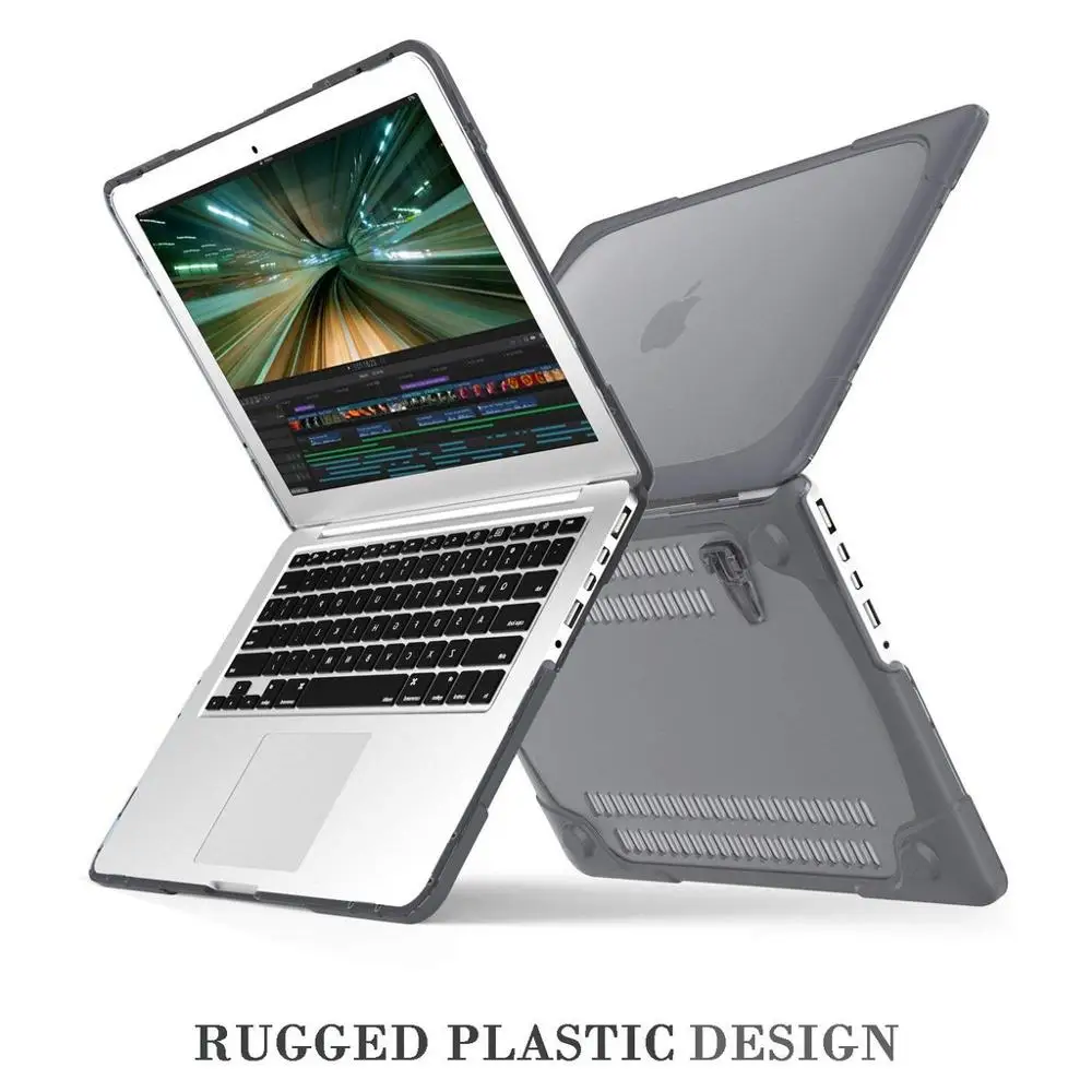 Redlai Пластик жесткий чехол с подставка книжка для 2019 Macbook Pro 13 дюймов Shockproor