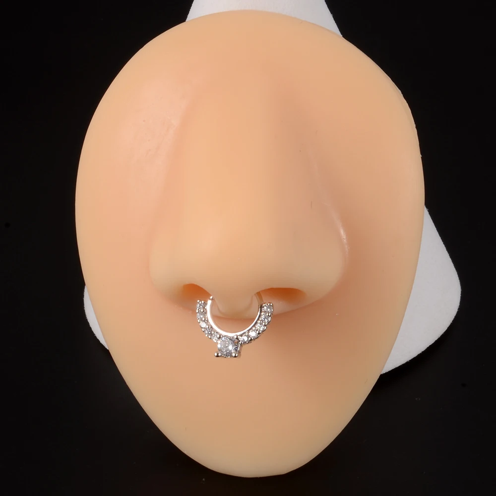 Cz Nose Hoop Earring 1PC 18g Piercing Body Jewelry