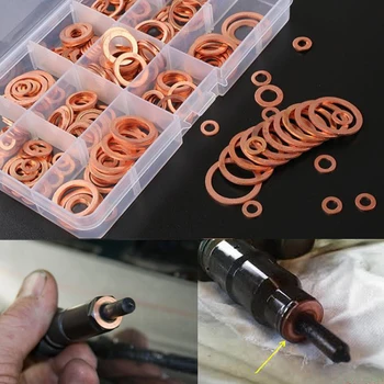 

280Pcs Assortment Copper Washers Sump Plug Assorted Kit with Plastic Box