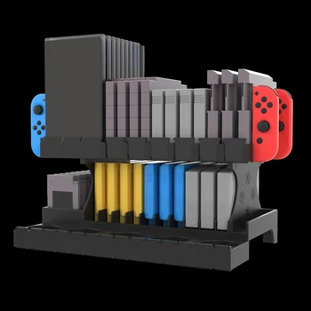 

Multifunctional Storage Display Stand Dustproof Portable Carrying Decor for Nintendo Cartridge Case Joy Con Amiibo