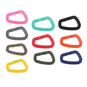 

5Pcs Spring Snap Carabiner Clip Hooks, D-Ring Keychain Hard Plastic Keyring Utility Quick Link Clips