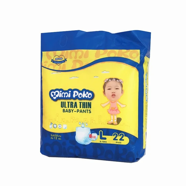 

Thailand Purchasing Agents mimipoko Origional Product Import Pull up Diaper Training Pants Ultra-Thin Water-Absorbing l x l Xx L