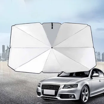 

Car Sun Shade Protector Parasol Automobile Sunshade Telescopic Design Heat Insulation Front Windshield Sunscreen Sunshade