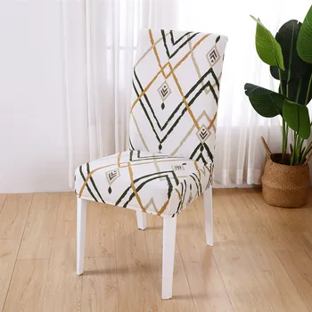 

Chair Cover Printed Stretch Anti-dirty Elastic Seat Cover used For Wedding Party Home Kitchen Dining Room office living room