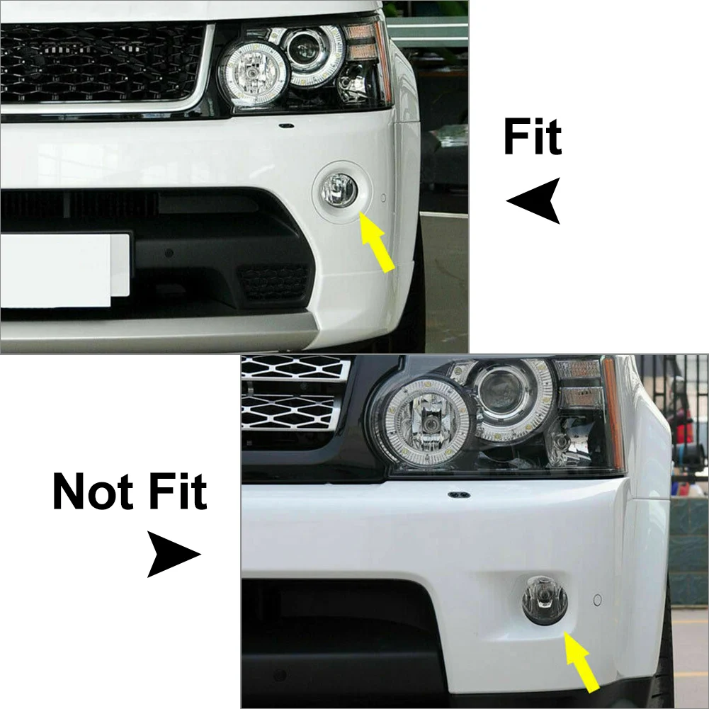 Car Exterior Accessories Car Front Bumper Fog Lamp Light Bezel Frame Left Right For Land Rover Range Rover Sport 2010 2011 2012 2013 Silver ABS Plastic